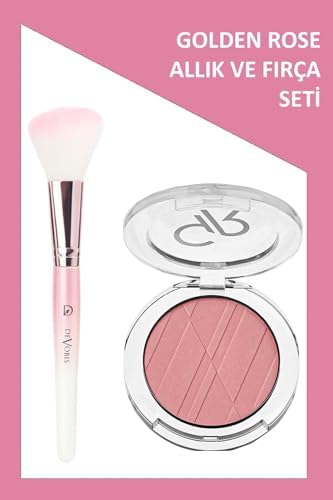 Devobis Angled Blush Brush - Açılı Allık Fırçası ve Powder Blush No:13 Allık Seti