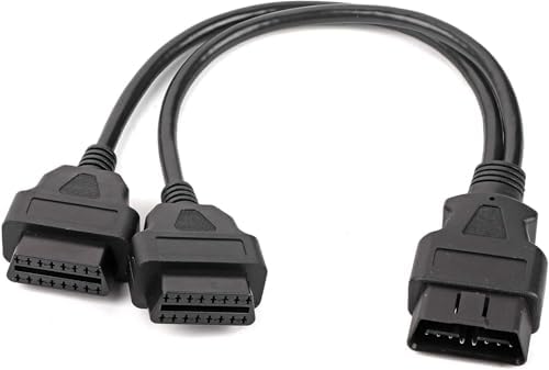 Alternative view of Y-Kablo obd OBD2 Uzatma Kablosu, Araba 16 Pin OBD2 OBDII Erkek - Çift Dişi Y-Splitter Adaptör Uzatma Kablosu OBD-II Teşhis Aracı Motor Sistemi Teşhis Araçları