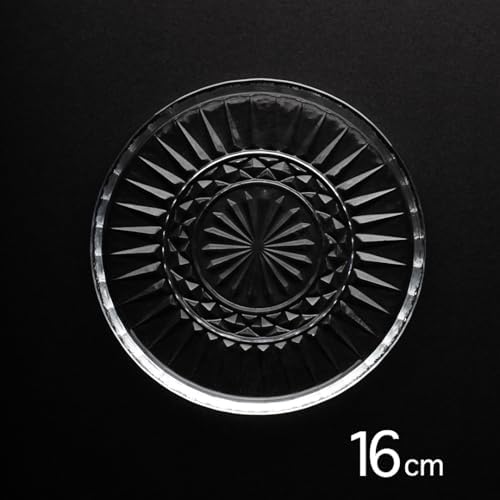 Milano Pasta Tabağı Dik Tabak - 6lı Cam Sunumluk Pasta Kurabiye Kek İkram Servis Tabağı-16 Cm