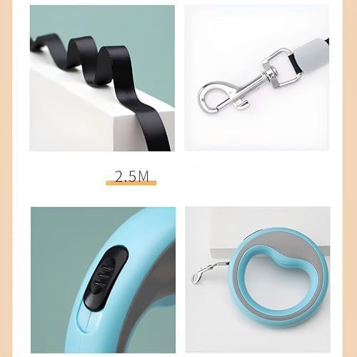 Alternative view of KANJI Otomatik Köpek Gezdirme Tasması – Mavi | 2.5 Metre Geri Çekilebilir Plastik Tasma – Ergonomik Tutma Saplı, Güçlü Metal Kancalı, Küçük ve Orta Irklar İçin Uygun | Yürüyüş & Eğitim için