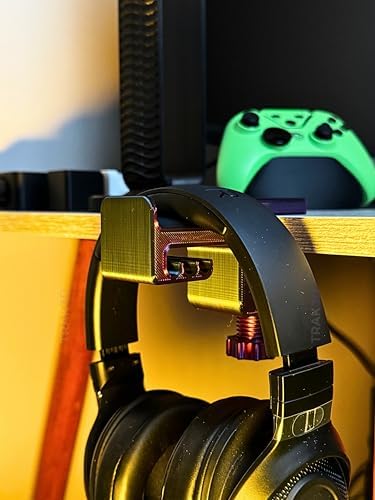 Siyah-Mor Asılabilir Kulaklık Standı | 3D Premium Tasarım | Gamer Masa Kenarı Aksesuarı | Galactic Shade Limited Edition (Montaj videosunu izlemeden kullanmayın)