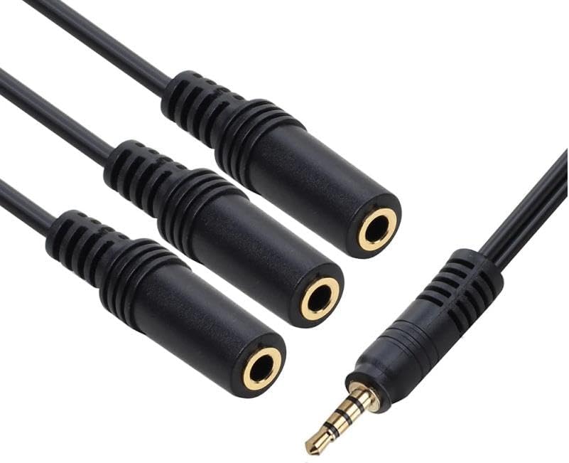 Alternative view of 0043 Kulaklık Mikrofon Çoklayıcı 3 Port 3.5mm Splitter Çevirici 30Cm 3,5 mm Erkek 1X Adet - 3,5 DişiX3 Adet KULAKLIK ÇOKLAYICI, SpLİTTER Tüm 3,5mm portu bulunan cihazla Dönüştürücü Adaptör