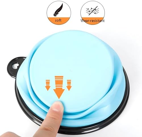 Alternative view of Katlanabilir Silikon Mama ve Su Kabı – 350 ML - Yeşil, Askı Aparatlı, Taşınabilir, Katlanabilir Pet Mama Kabı – Kedi ve Köpekler İçin Seyahat Dostu Mama Kasesi