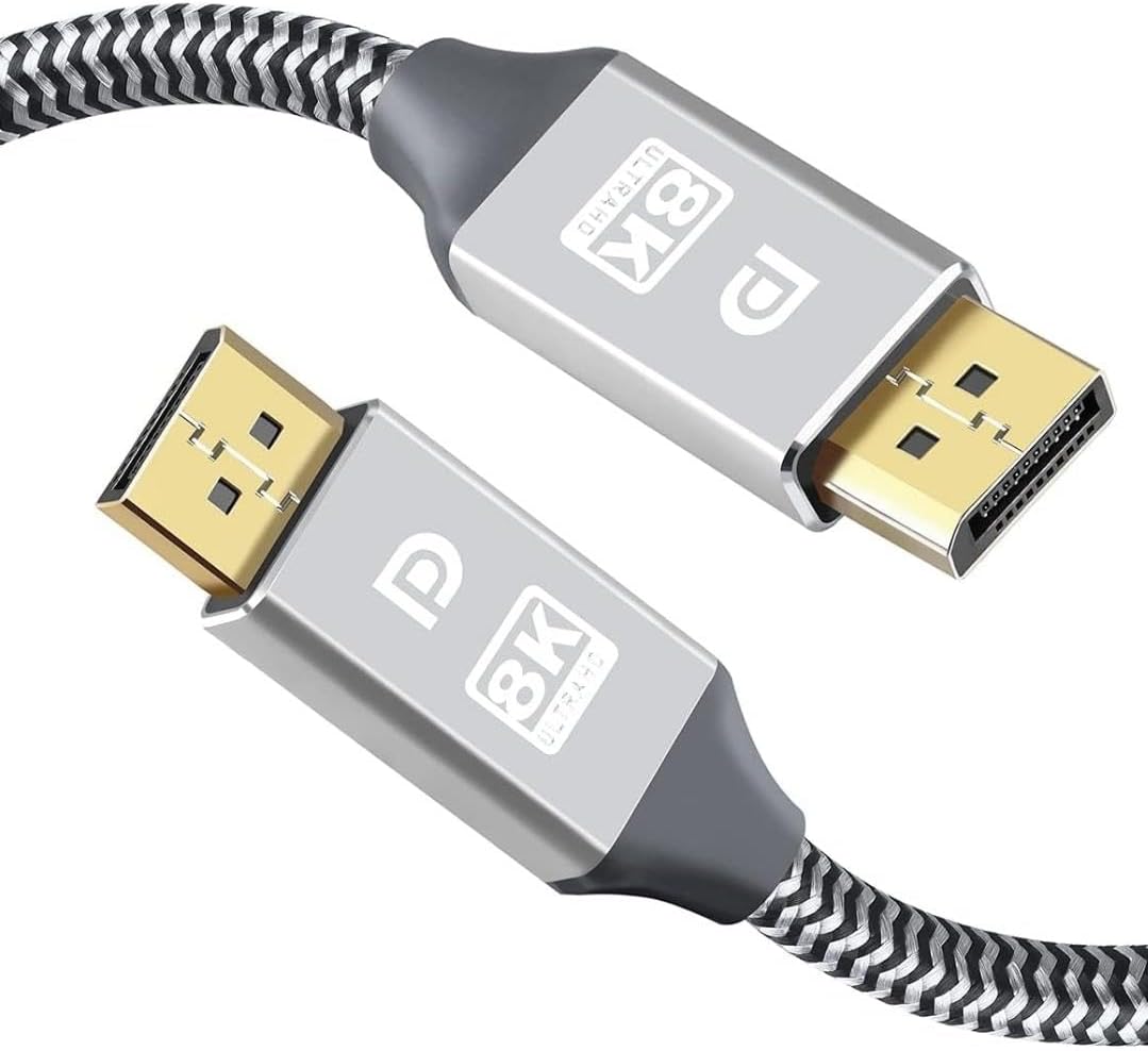 8947 1.5 Metre 8K DisplayPort Kablosu DP 1.4 Erkek Erkek 32.4 Gbps bant genişliği 8K çözünürlükte bile kesintisiz ve akıcı video akışı sağlayar • Ses ve Görüntü Senkronizasyonu (1.5 Metre)