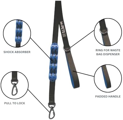 FLEX ŞOK EMİCİ GEZDİRME TASMA BLACK/MAVİ 120CM