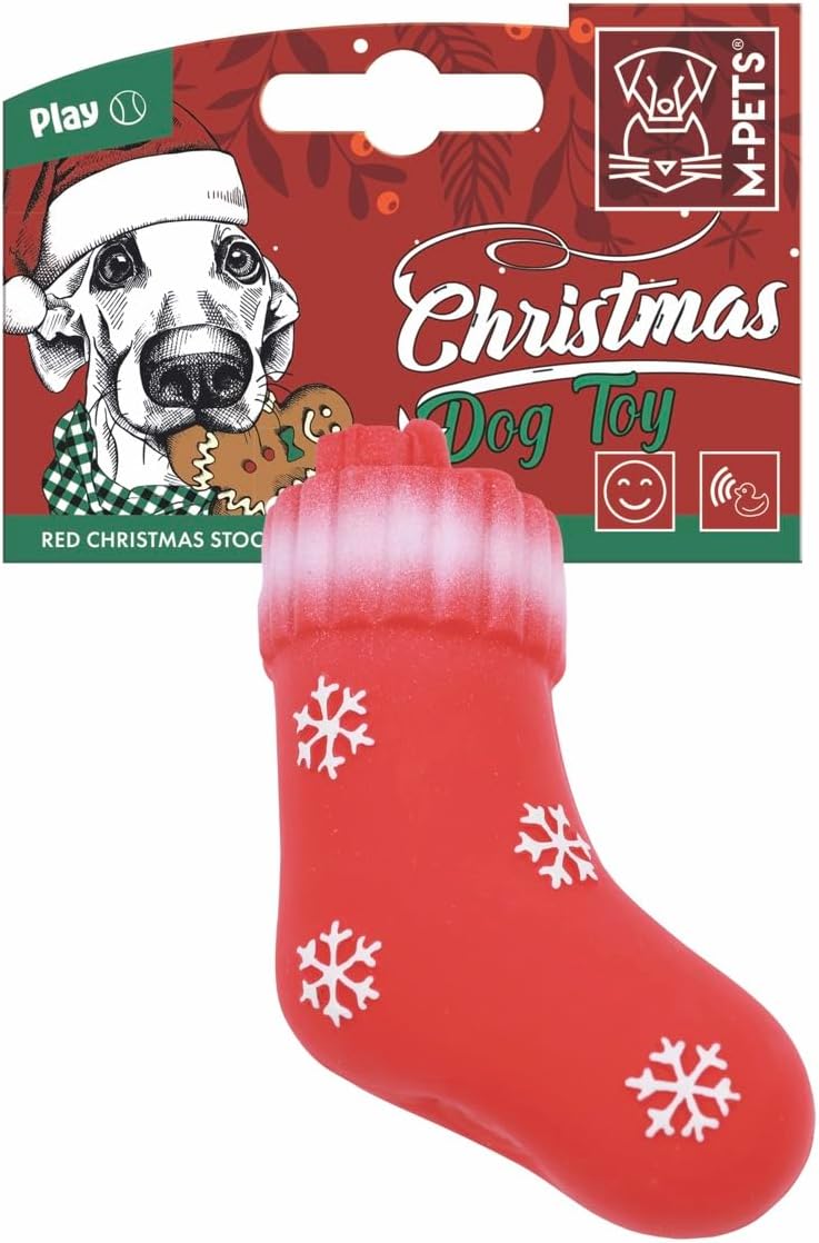 CHRISTMAS RED STOCKING KÖPEK OYUNCAĞI 13CM