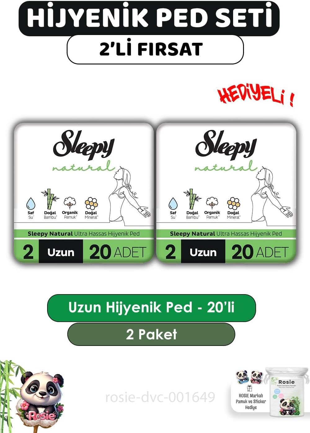 Alternative view of Natural Ultra Hassas Hijyenik Ped Uzun 80 Adet Ped ve ROSIE