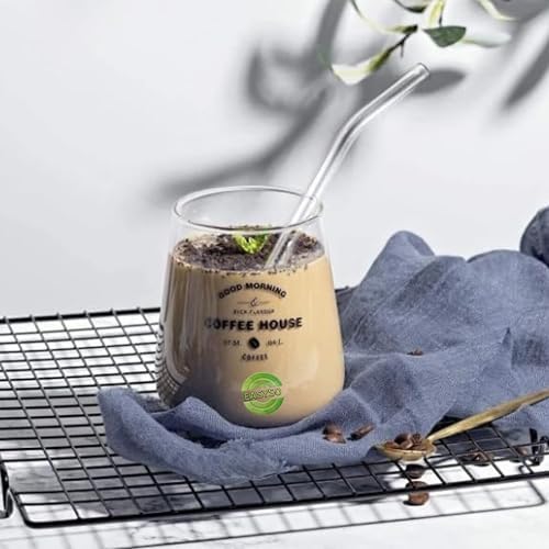 Alternative view of Cam Pipet Set Bükülebilir, Temizleme Fırçalı Çevre Dostu, Tekrar Kullanılabilir, Dayanıklı Cam Smoothie, Kahve ve Soğuk İçecekler İçin İdeal (2)