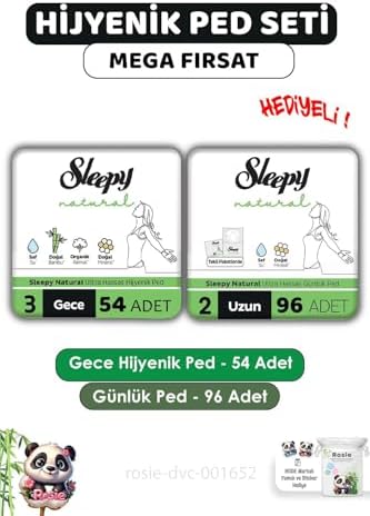 Alternative view of Natural Hijyenik Ped Gece 54 Adet Günlük Ped Uzun 96 Adet ve ROSIE