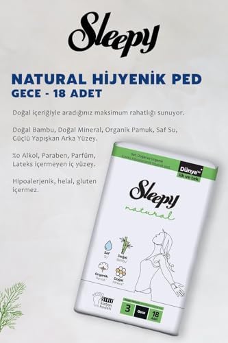 Natural Ultra Hassas Ped Gece 36'lı, Günlük Ped 32'li, Natural 60'lı Mendil ve ROSIE