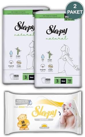 Natural Ultra Hassas Hijyenik Ped Gece 36 Adet, Sensitive 50'li Islak Mendil ve ROSIE