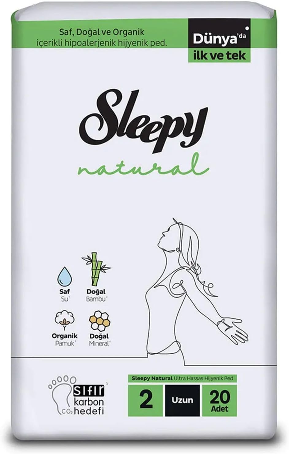 Natural Ultra Hassas Hijyenik Ped Uzun 40'li