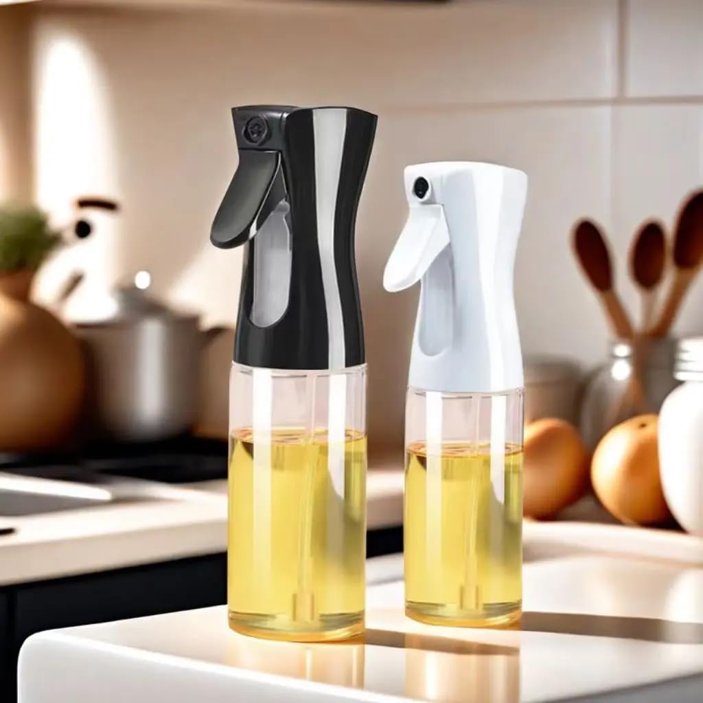 TOPTAN Sprey Yağdanlık Cam Şişe Yağ Püskürtücü Airfryer Kızartma Izgara Salata İçin Yağlık 220 ml Asorti
