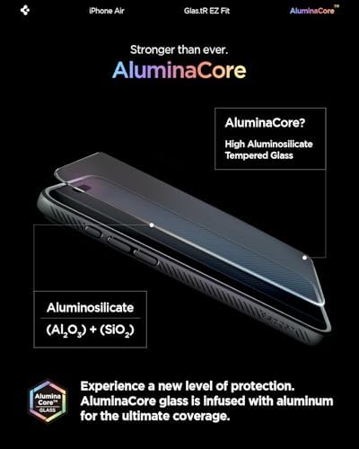 Alternative view of Air ile Uyumlu Cam Ekran Koruyucu AluminaCore™ iyonlaştırılmış Güçlendirilmiş Cam Teknolojisi Kolay Kurulum GLAS.tR EZ Fit Slim HD (2 Adet) - AGL09861