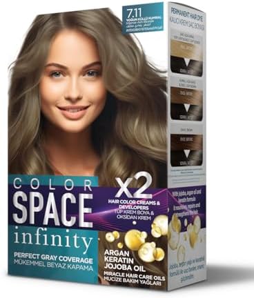 Space Infınıty Set Saç Boyası 7.11 Yoğun Küllü Kumral
