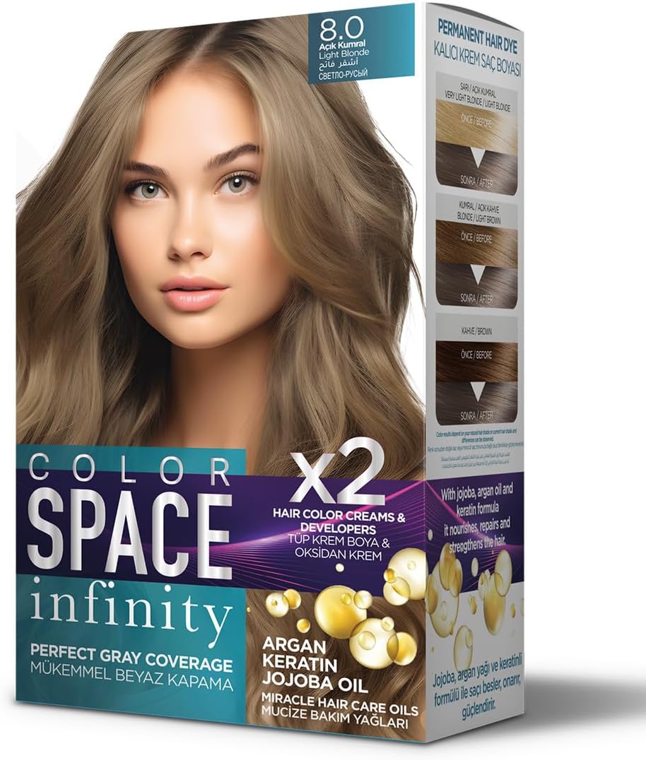 Space Infınıty Set Saç Boyası 8.0 Açık Kumral