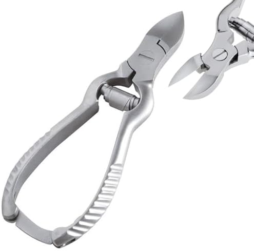 Çift Yaylı Tırnak Makası, 14 cm, Paslanmaz Çelik, Kilit Mekanizmalı, Metalik Gri, MB-TIM-001