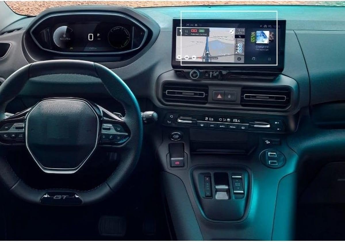 Alternative view of Yeni Rifter 2024 2025 / Combo 2024 2025 / Berlingo 2024 2025 ile uyumlu Model Multimedya 9H Ekran Koruyucu