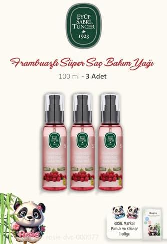 Alternative view of 3 Adet Frambuazlı Süper Saç Bakım Yağı 100 ml ve ROSIE Pamuk