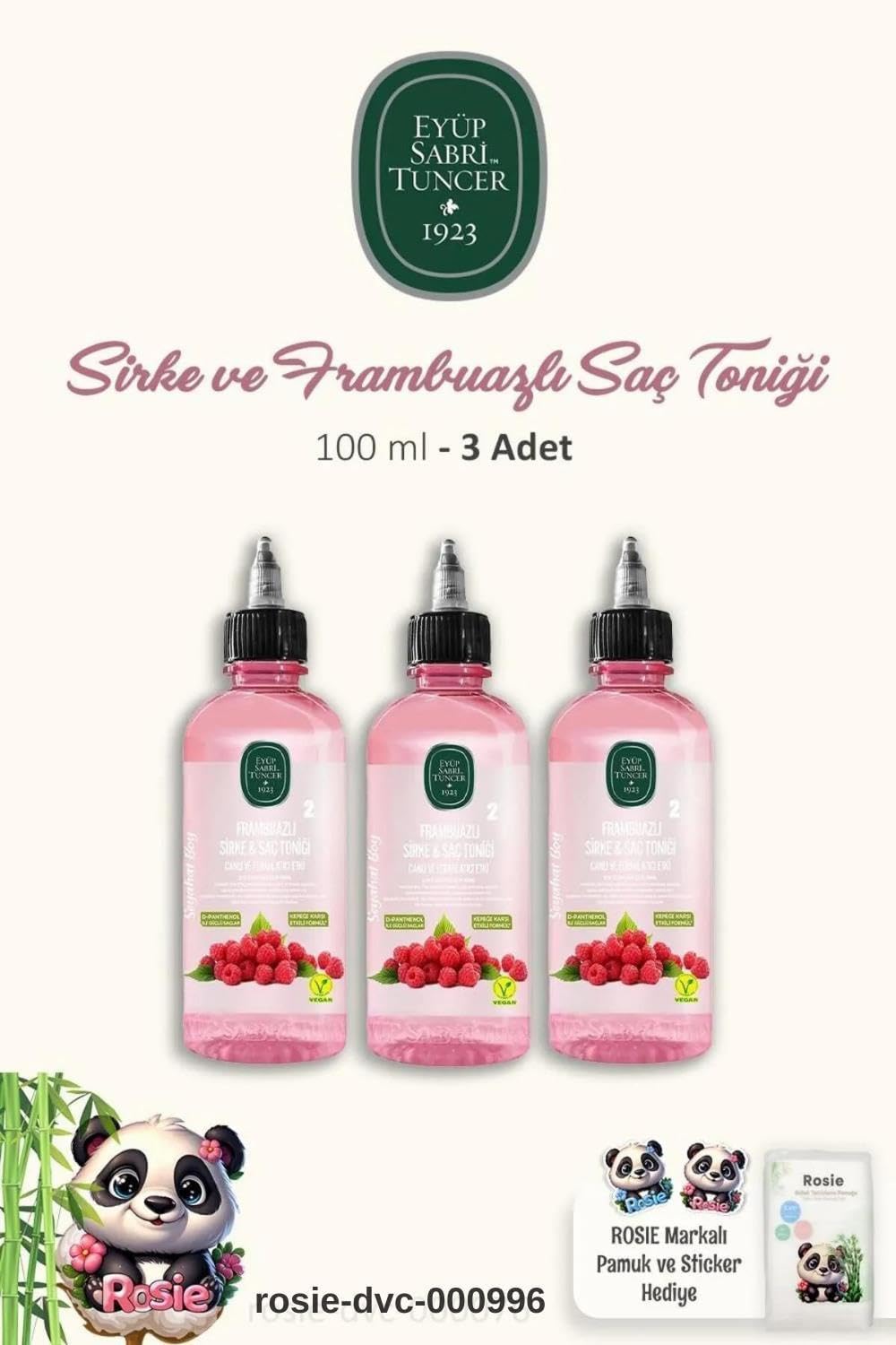 Saç Toniği Seyahat Boy 100 ml 3 Adet ve ROSIE
