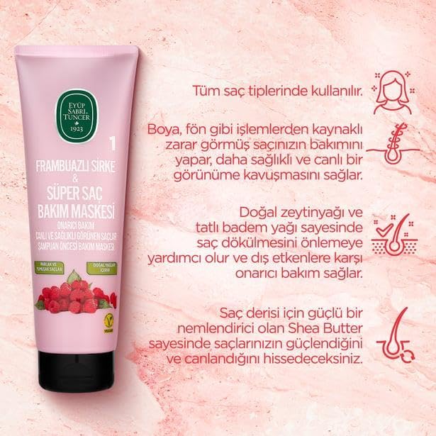 6 AL 5 ÖDE Frambuazlı Sirke Bakım Maskesi 250 ml ve ROSIE
