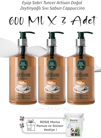 Artisan Doğal Zeytinyağlı Sıvı Sabun Cappuccino 600 ml X3