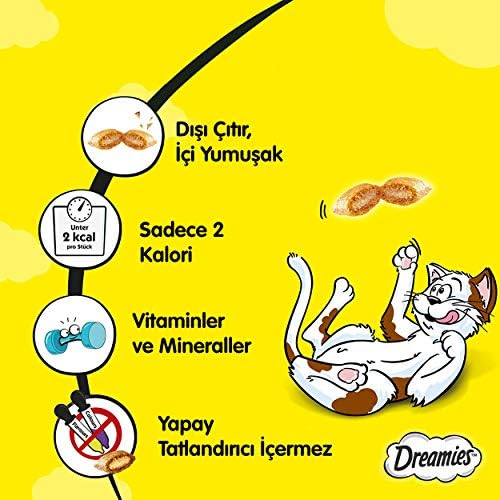 Alternative view of Dreamies Kuru Kedi Ödül Maması, Sığırlı ve Peynirli, 60 G 2li paket