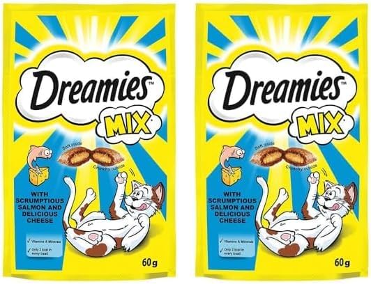 Alternative view of Dreamies Kuru Kedi Ödül Maması, Somonlu ve Peynirli, 60 G 2li paket
