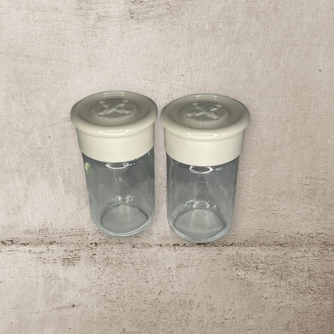 Cam Tuzluk 2 Adet Plastik Kapaklı (Kutuludur)- 75 CC