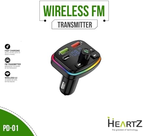 FM TRANSMİTTER MODULATOR ARAÇ FAST QUICK CHARGE HIZLI ŞARJ FLASH BELLEK MİCRO SD MP3 PLAYER 12-24 V PD 20W YÜKSEK KALİTE (PD 01)