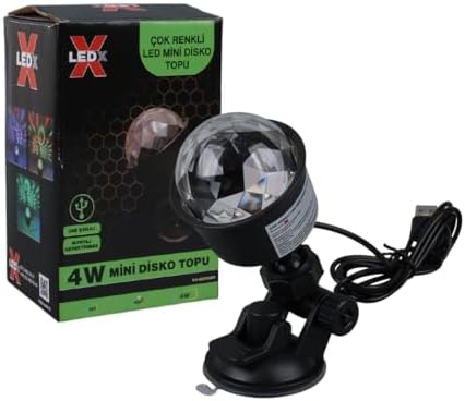 Projeksiyon Atmosferli, Usbli, 4 Watt, Sihirli, Rgb Led, Disko Topu,