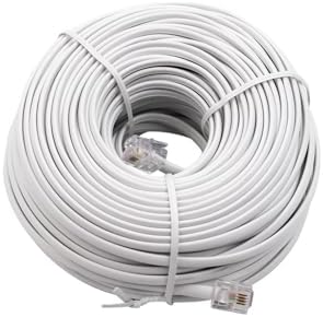 Hazır Telefon Hat Kablosu, İnternet kablosu, 6P/2C, 25 Metre,