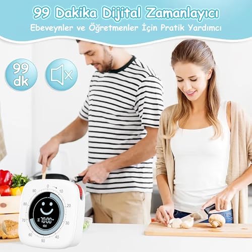 NPO NPT26XB Mutfak,Ders,Yemek için 99:59dk Dijital Alarm Kronometre,Pomodoro Öğrenci Motivasyon Saat