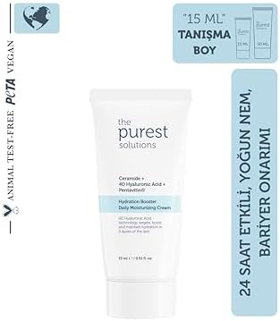 The Purest Solutions 24 Saat Etkili Günlük Yoğun Nemlendirici Cilt Bakım Kremi, Seyahat Boy 15 ml