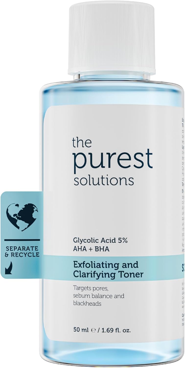 The Purest Solutions Canlandırıcı Ve Gözenek Sıkılaştırıcı Glikolik Asit Mavi Tonik, Seyahat Boy 50 ml