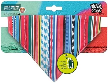 URBAN STYLE JAZZ STRIPES BANDANA COLLAR (M)