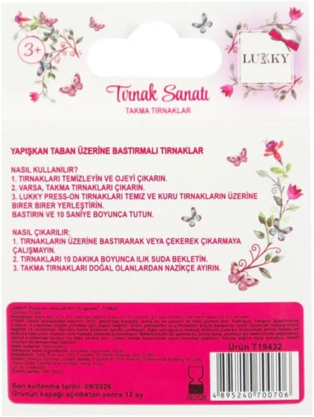 Alternative view of Lukky Şekerleme Baskılı Yapışkanlı Takma Tırnak Seti