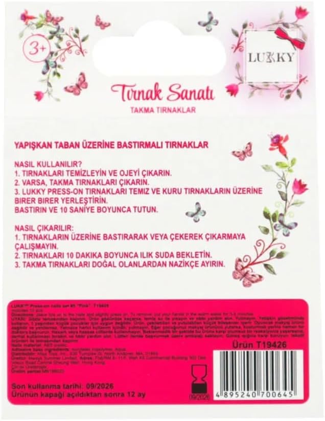 Alternative view of Lukky Kalp Baskılı Yapışkanlı Takma Tırnak Seti
