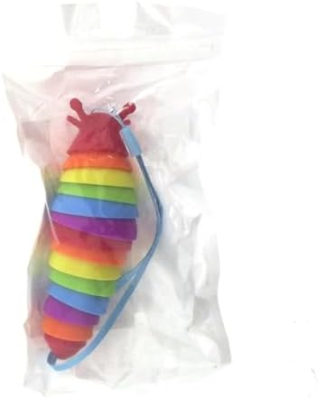 Kıvrılabilen Renkli Plastik Salyangoz Anahtarlık Kırmızı