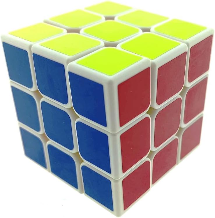 Beyaz Zemin Üzeri Renkli Zeka Küpü 3X3X3-6,8 cm