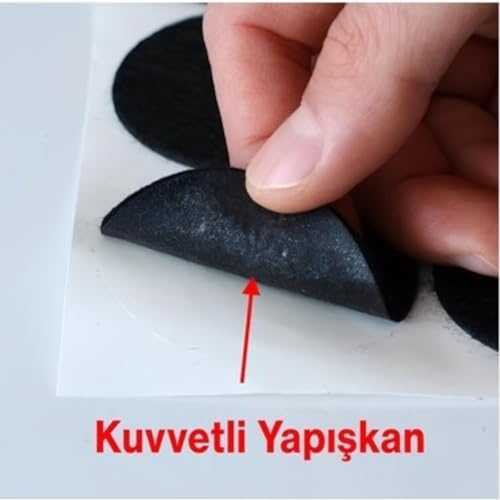 Alternative view of Yapışkanlı Keçe Zemin Koruyucusu, Mobilya Keçesi 8'li Set, Siyah (189 Parça) Masa, Keçesi