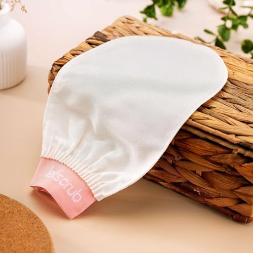 Let'scrub Ekru Banyo Duş Kesesi Peeling Eldiveni%100 Floş Ipek Normal Ciltler Için