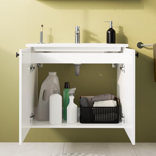 Alternative view of Shift T20 81000 Kapaklı Lavabo Dolabı, Parlak Beyaz, 80 cm