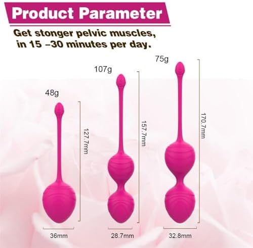 Pureloveadult 3 Lü Kegel Egezersiz Topu Seti Vajina Sıkılaştırıcı Bilyeli Kegel Topları Gizli Kargo