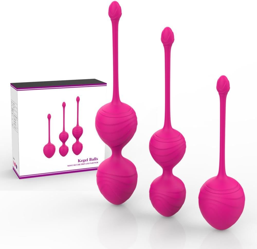 Alternative view of Pureloveadult 3 Lü Kegel Egezersiz Topu Seti Vajina Sıkılaştırıcı Bilyeli Kegel Topları Gizli Kargo