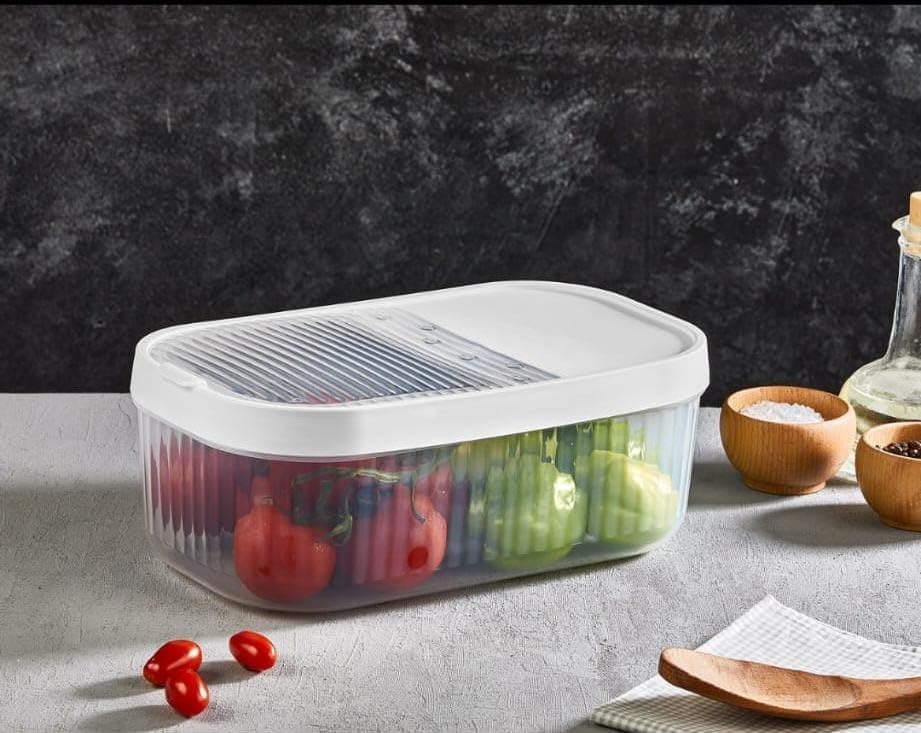 1 Adet Multibox Erzak Bakliyat Kutusu Açılır Kapak 5 Litre (32,5cm*19cm*12cm) Şeffaf 5 LİTRE (Asorti)