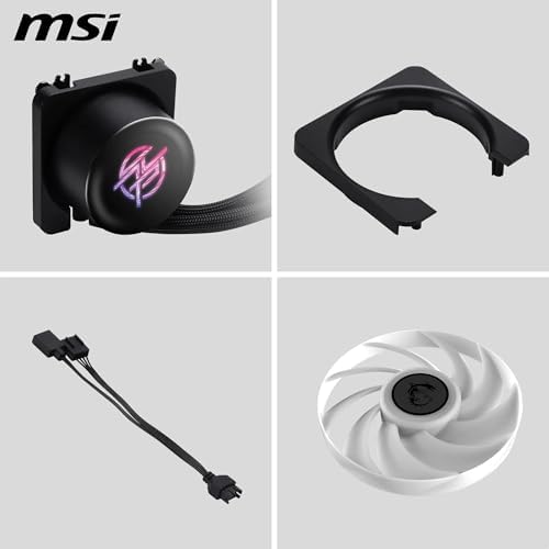 MSI MPG CORELIQUID P13 360 - CPU Soğutucu AIO Sıvısı, Tam Düzlemli Bakır Taban, Vidasız, Optimize Edilmiş Mikro Kanallar, CycloBlade 9 Vantilatör, Split- Radyatör, ARGB GEN2