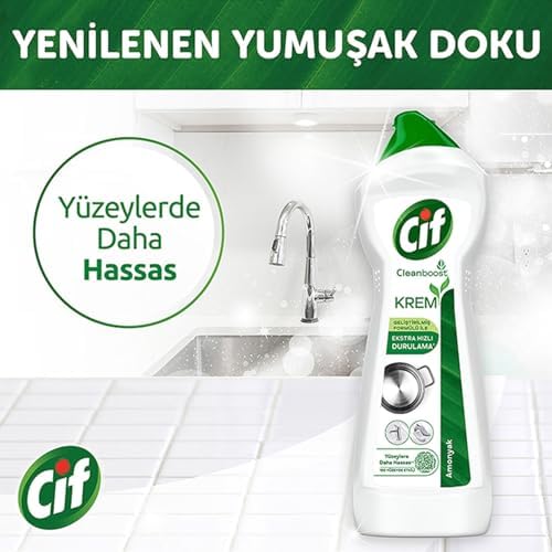 Alternative view of Cif Krem Amonyaklı Yağ ve Kireç Sökücü 750 ml + Cif Krem Altın Işıltısı Kokulu 750 ml