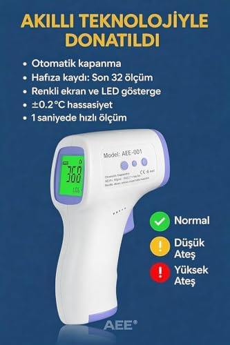 CE onaylı Dijital Temassız Ateş Ölçer Termometre Tabanca Model Hafızalı Pilli Bebek Çocuk Kedi Köpek Ortam Nesne Yemek Havuz Oda