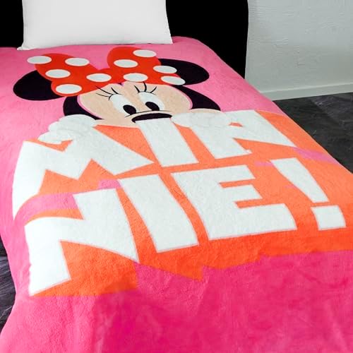 Alternative view of TAÇ Minnie Mouse Çizgi Film Karakteri Pamuk-Polyester Karışım Battaniye, Pembe, Beyaz, Siyah, Tek Kişilik